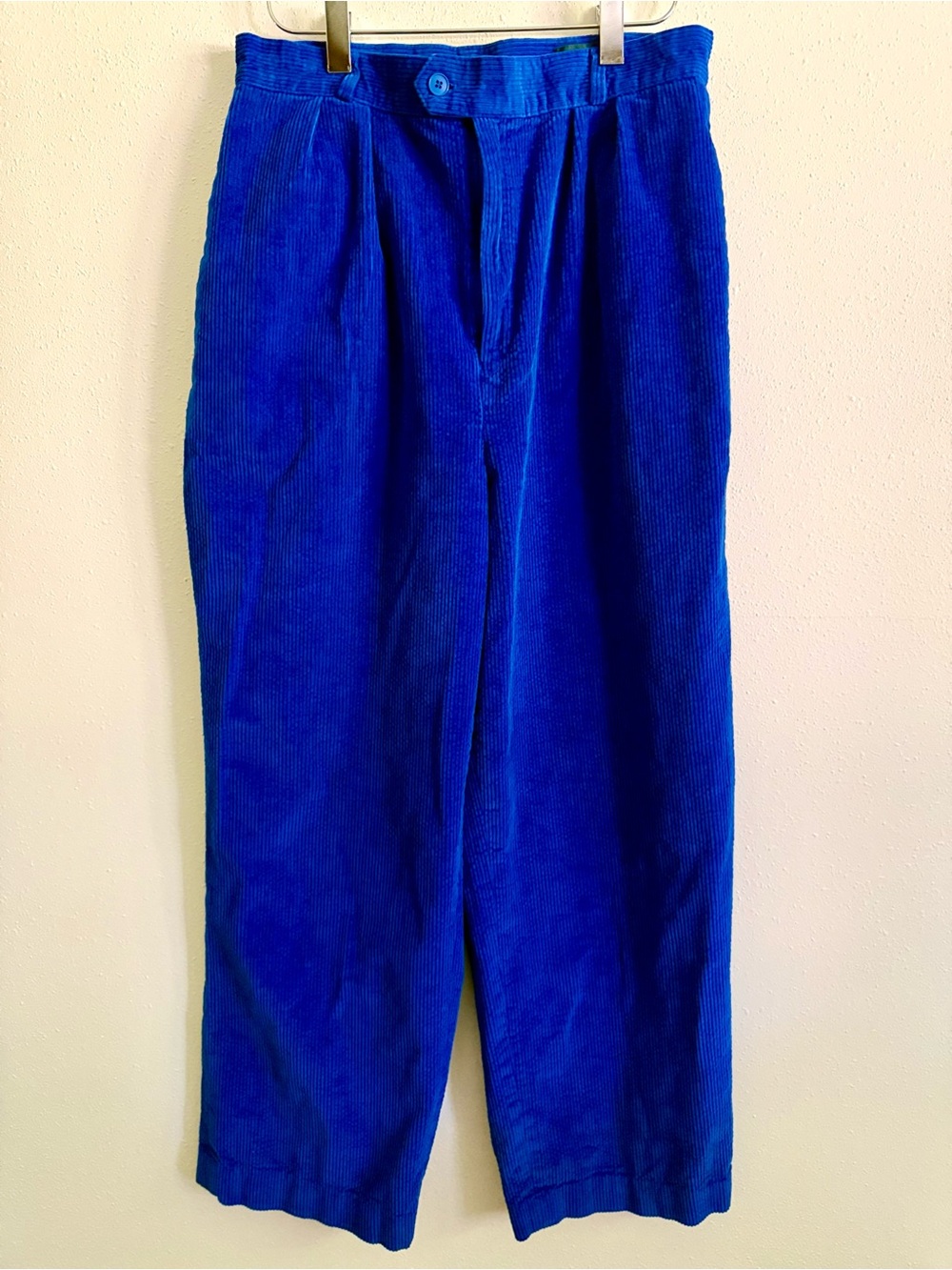 Vintage Boundary Waters Cobalt Blue Corduroy Pants Made in Japan High Rise 14
